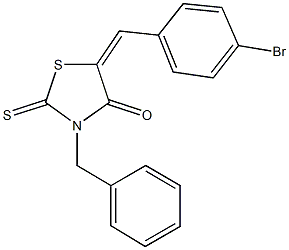 3-benzyl-5-(4-bromobenzylidene)-2-thioxo-1,3-thiazolidin-4-one Struktur