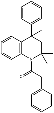 2,2,4-trimethyl-4-phenyl-1-(phenylacetyl)-1,2,3,4-tetrahydroquinoline Struktur