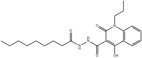 4-hydroxy-N'-nonanoyl-2-oxo-1-propyl-1,2-dihydro-3-quinolinecarbohydrazide Struktur