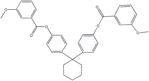 4-(1-{4-[(3-methoxybenzoyl)oxy]phenyl}cyclohexyl)phenyl 3-methoxybenzoate Struktur