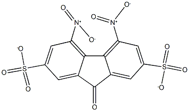 4,5-bisnitro-9-oxo-9H-fluorene-2,7-disulfonic acid Struktur