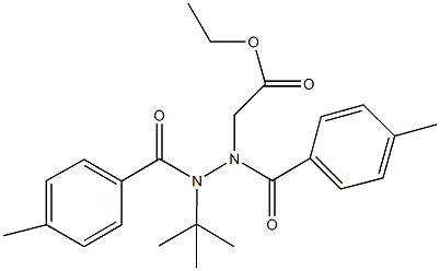 ethyl [2-tert-butyl-1,2-bis(4-methylbenzoyl)hydrazino]acetate Struktur