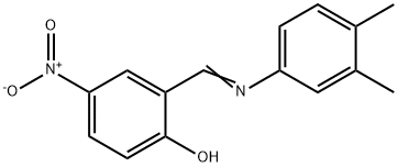 2-{[(3,4-dimethylphenyl)imino]methyl}-4-nitrophenol Struktur