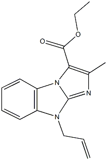 ethyl 9-allyl-2-methyl-9H-imidazo[1,2-a]benzimidazole-3-carboxylate Struktur