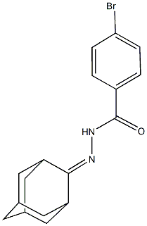 4-bromo-N'-tricyclo[3.3.1.1~3,7~]dec-2-ylidenebenzohydrazide Struktur