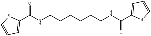 N-{6-[(thien-2-ylcarbonyl)amino]hexyl}thiophene-2-carboxamide Struktur