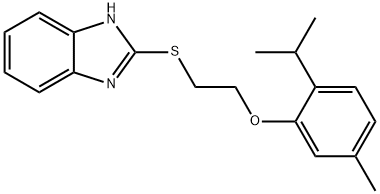 2-{[2-(2-isopropyl-5-methylphenoxy)ethyl]sulfanyl}-1H-benzimidazole Struktur