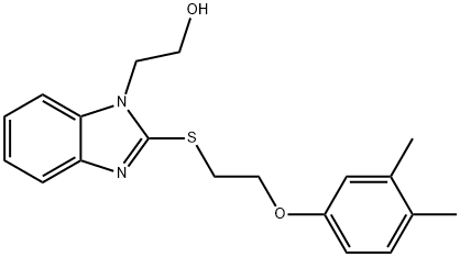 2-(2-{[2-(3,4-dimethylphenoxy)ethyl]sulfanyl}-1H-benzimidazol-1-yl)ethanol Struktur