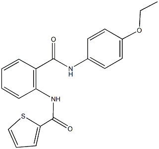 N-{2-[(4-ethoxyanilino)carbonyl]phenyl}-2-thiophenecarboxamide Struktur