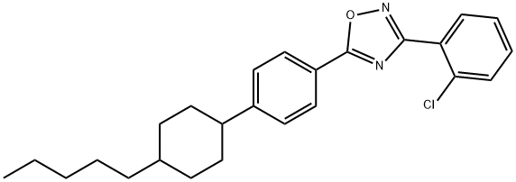 3-(2-chlorophenyl)-5-[4-(4-pentylcyclohexyl)phenyl]-1,2,4-oxadiazole Struktur