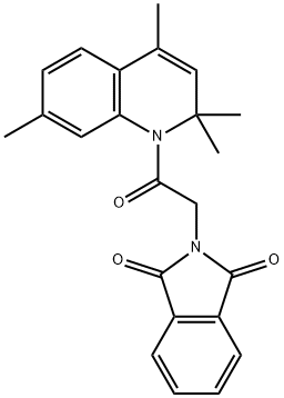 2-[2-oxo-2-(2,2,4,7-tetramethyl-1(2H)-quinolinyl)ethyl]-1H-isoindole-1,3(2H)-dione Struktur