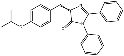 5-(4-isopropoxybenzylidene)-2,3-diphenyl-3,5-dihydro-4H-imidazol-4-one Struktur