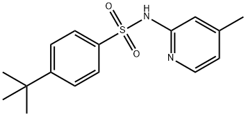 4-tert-butyl-N-(4-methyl-2-pyridinyl)benzenesulfonamide Struktur