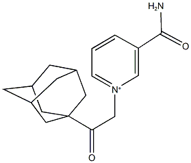 1-[2-(1-adamantyl)-2-oxoethyl]-3-(aminocarbonyl)pyridinium Struktur