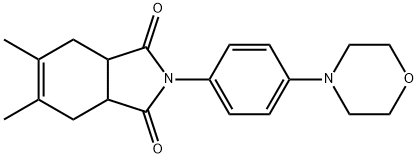 5,6-dimethyl-2-[4-(4-morpholinyl)phenyl]-3a,4,7,7a-tetrahydro-1H-isoindole-1,3(2H)-dione Struktur