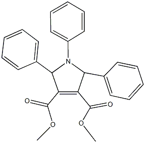 dimethyl 1,2,5-triphenyl-2,5-dihydro-1H-pyrrole-3,4-dicarboxylate Struktur