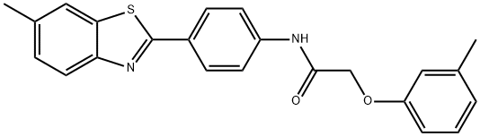 N-[4-(6-methyl-1,3-benzothiazol-2-yl)phenyl]-2-(3-methylphenoxy)acetamide Struktur