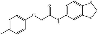 N-(1,3-benzodioxol-5-yl)-2-(4-methylphenoxy)acetamide Struktur