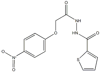 N'-(2-{4-nitrophenoxy}acetyl)-2-thiophenecarbohydrazide Struktur