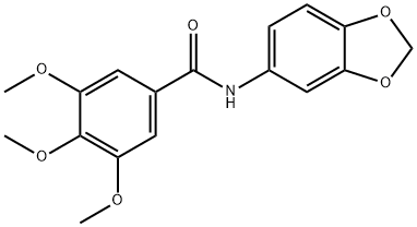 N-(1,3-benzodioxol-5-yl)-3,4,5-trimethoxybenzamide Struktur