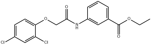 ethyl 3-{[(2,4-dichlorophenoxy)acetyl]amino}benzoate Struktur