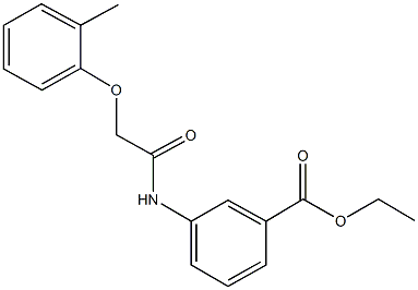 ethyl 3-{[(2-methylphenoxy)acetyl]amino}benzoate Struktur