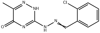 2-chlorobenzaldehyde (6-methyl-5-oxo-4,5-dihydro-1,2,4-triazin-3-yl)hydrazone Struktur