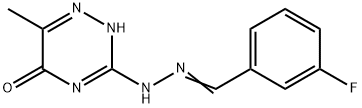 3-fluorobenzaldehyde (6-methyl-5-oxo-4,5-dihydro-1,2,4-triazin-3-yl)hydrazone Struktur