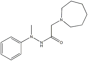 2-(1-azepanyl)-N'-methyl-N'-phenylacetohydrazide Struktur