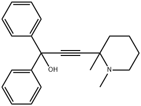 3-(1,2-dimethyl-2-piperidinyl)-1,1-diphenyl-2-propyn-1-ol Struktur