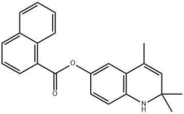 2,2,4-trimethyl-1,2-dihydro-6-quinolinyl 1-naphthoate Struktur