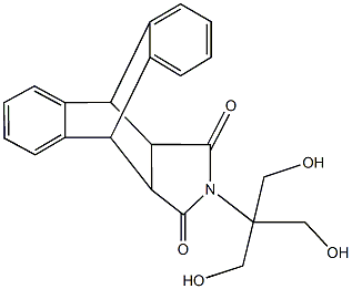 13-[2-hydroxy-1,1-bis(hydroxymethyl)ethyl]-9,10-dihydro-9,10-[3,4]pyrrolidinoanthracene-12,14-dione Struktur