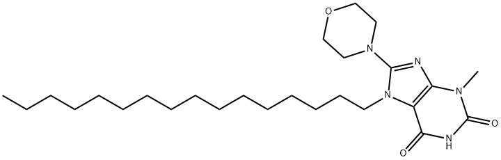 7-hexadecyl-3-methyl-8-(4-morpholinyl)-3,7-dihydro-1H-purine-2,6-dione Struktur