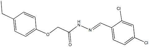 N'-(2,4-dichlorobenzylidene)-2-(4-ethylphenoxy)acetohydrazide Struktur