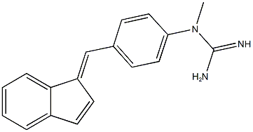 N-[4-(1H-inden-1-ylidenemethyl)phenyl]-N-methylguanidine Struktur