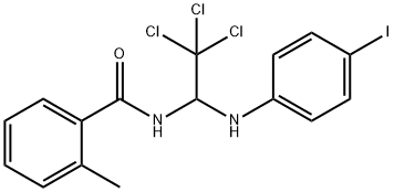 2-methyl-N-[2,2,2-trichloro-1-(4-iodoanilino)ethyl]benzamide Struktur