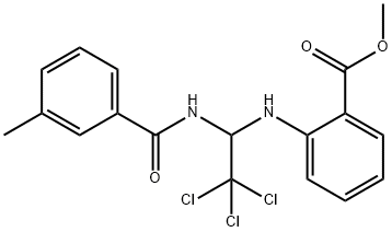 methyl 2-({2,2,2-trichloro-1-[(3-methylbenzoyl)amino]ethyl}amino)benzoate Struktur