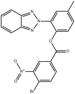 2-(2H-1,2,3-benzotriazol-2-yl)-4-methylphenyl 4-bromo-3-nitrobenzoate Struktur