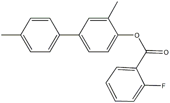 3,4'-dimethyl[1,1'-biphenyl]-4-yl 2-fluorobenzoate Struktur