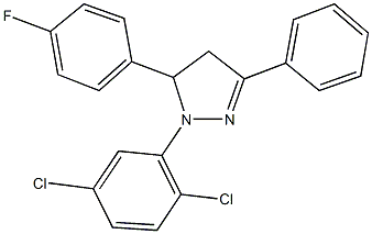 1-(2,5-dichlorophenyl)-5-(4-fluorophenyl)-3-phenyl-4,5-dihydro-1H-pyrazole Struktur