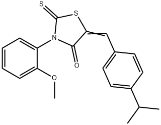 5-(4-isopropylbenzylidene)-3-(2-methoxyphenyl)-2-thioxo-1,3-thiazolidin-4-one Struktur