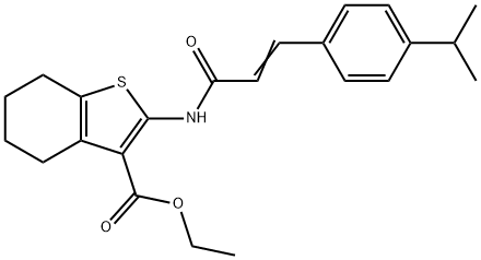 ethyl 2-{[3-(4-isopropylphenyl)acryloyl]amino}-4,5,6,7-tetrahydro-1-benzothiophene-3-carboxylate Struktur