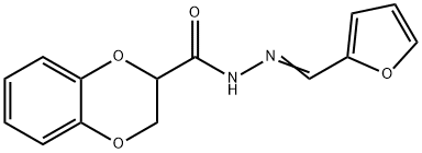 N'-(2-furylmethylene)-2,3-dihydro-1,4-benzodioxine-2-carbohydrazide Struktur