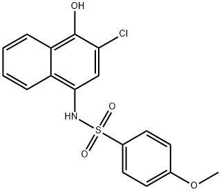 N-(3-chloro-4-hydroxy-1-naphthyl)-4-methoxybenzenesulfonamide Structure