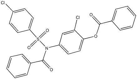 4-{benzoyl[(4-chlorophenyl)sulfonyl]amino}-2-chlorophenyl benzoate Struktur