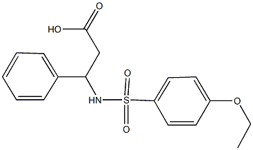 N-[(4-ethoxyphenyl)sulfonyl]-3-phenyl-beta-alanine Struktur