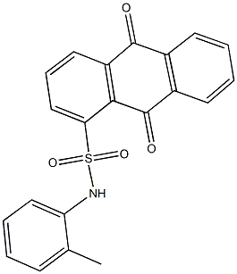 N-(2-methylphenyl)-9,10-dioxo-9,10-dihydro-1-anthracenesulfonamide Struktur