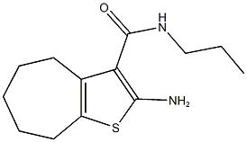 2-amino-N-propyl-5,6,7,8-tetrahydro-4H-cyclohepta[b]thiophene-3-carboxamide Struktur