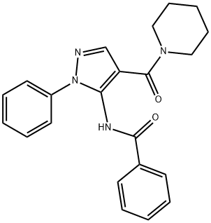 N-[1-phenyl-4-(1-piperidinylcarbonyl)-1H-pyrazol-5-yl]benzamide Struktur