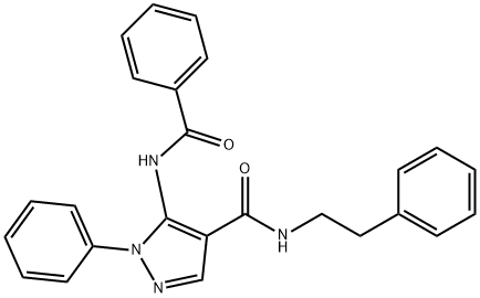 5-(benzoylamino)-1-phenyl-N-(2-phenylethyl)-1H-pyrazole-4-carboxamide Struktur